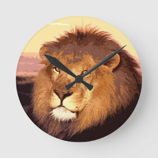 Horloge Ronde OEuvre de Lion