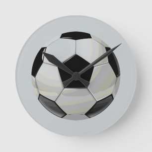 Horloge Ronde Oeuvre de soccer unique