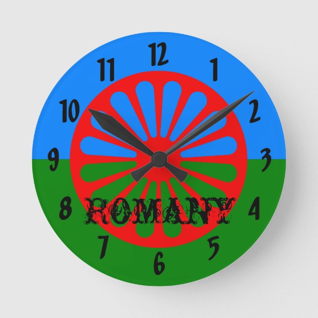 Horloge Ronde Official Romany gypsy flag (Recto)