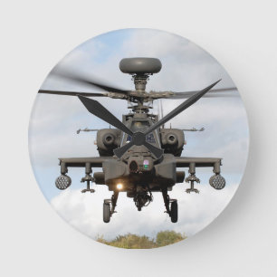 Horloge Ronde oh 64 militaires de helocopter d'arc d'Apaches