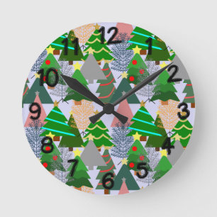Horloge Ronde Oh sapin de Noël !
