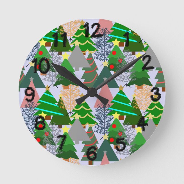 Horloge Ronde Oh sapin de Noël ! (Recto)