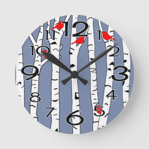Horloge Ronde Oiseaux