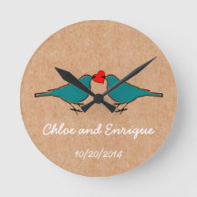 Oiseaux bleus et mariage de coeur d'amour