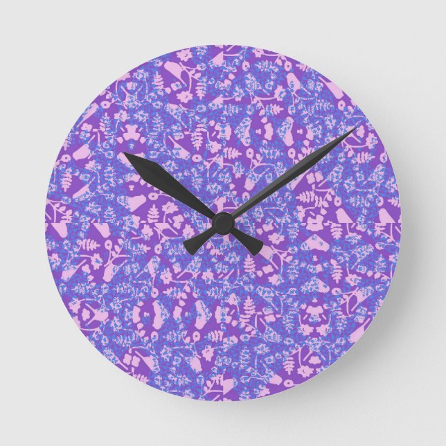 Horloge Ronde Oiseaux Et Fleurs (Recto)