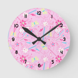 Horloge Ronde Oiseaux et fleurs