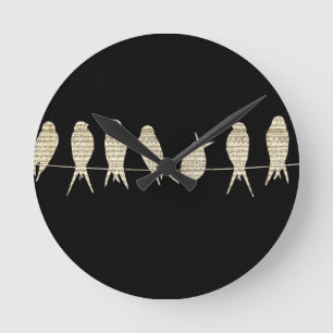 Horloge Ronde Oiseaux musicaux