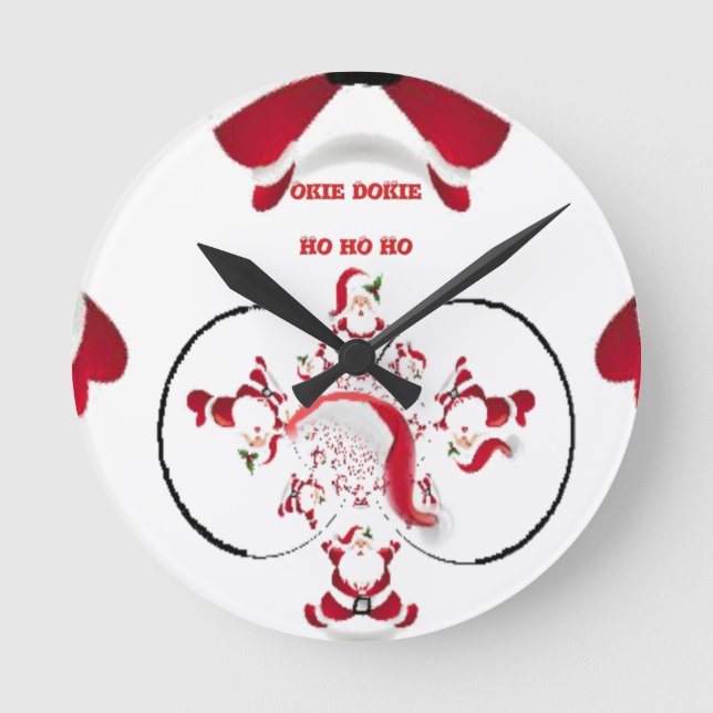 Horloge Ronde Oki Dokie Père Noël ! (Recto)