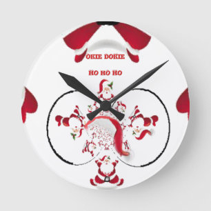 Horloge Ronde Oki Dokie Santa !