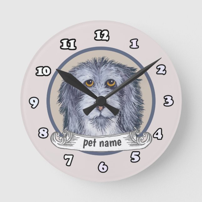 Horloge Ronde Old English Sheepdog (Recto)