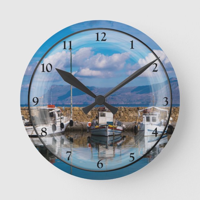 Horloge Ronde Old Fishing (Recto)