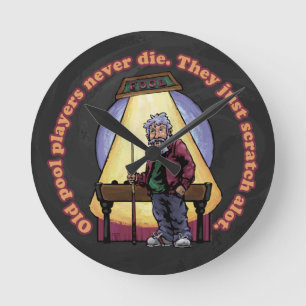 Horloge Ronde Old Pool Players