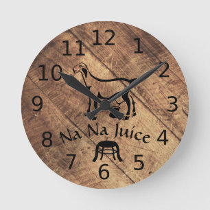 Horloge Ronde Old Timer Line Art Militant Nanny Chèvre