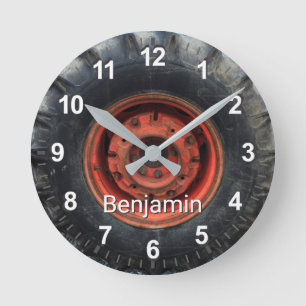 Horloge Ronde Old Tractor Tire
