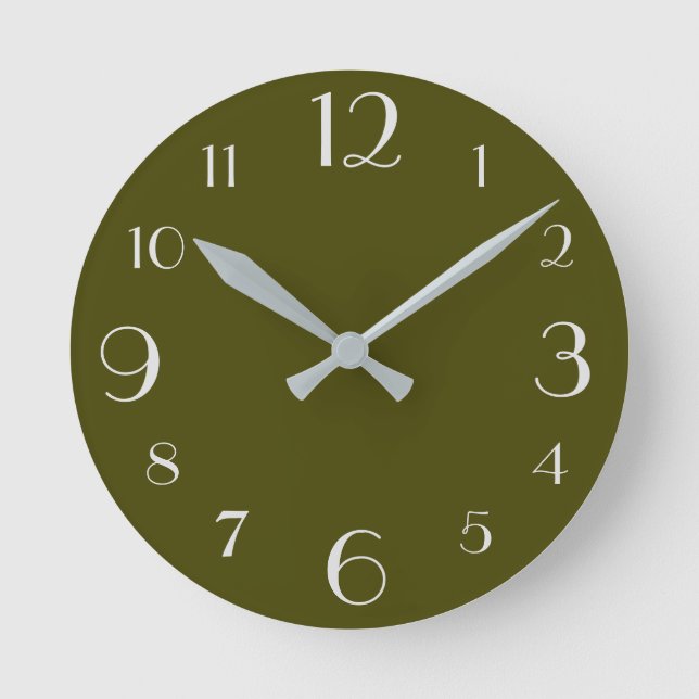 Horloge Ronde Olive (Recto)