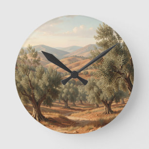 Horloge Ronde Oliveraie Collines ondoyantes Campagne toscane