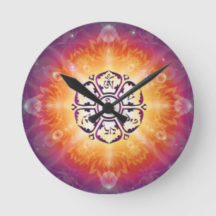 Horloge Ronde Om Mani Padme Hum Mantra