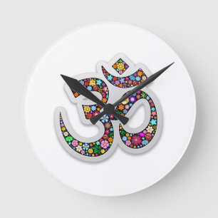 Horloge Ronde Om Ohm Aum Namaste Yoga