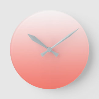 HORLOGE RONDE OMBRE DE CORAIL VIVANT AVEC BLANC