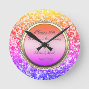 Horloge Ronde Ombre Parties scintillant Diamonds 50e anniversair