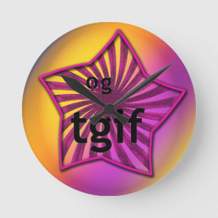 Horloge Ronde OMG ! tgif