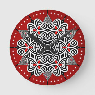 Horloge Ronde Op Art Flower