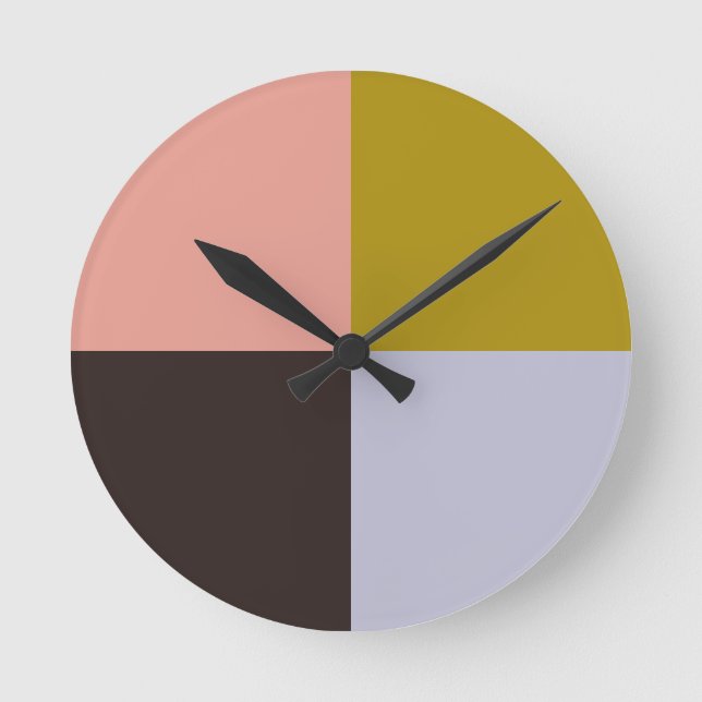 Horloge Ronde Or Rose Chocolat Lavande (Recto)