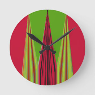 HORLOGE RONDE OR ROUGE VERT