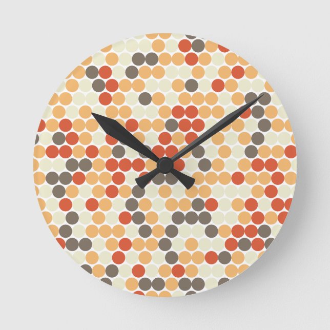 Horloge Ronde Orange dots (Recto)