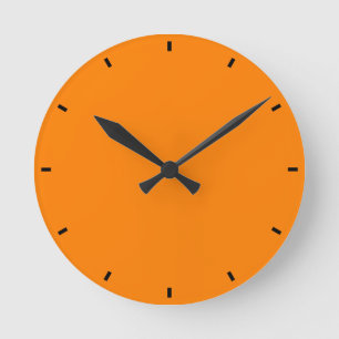 Horloge Ronde Orange Mandarin