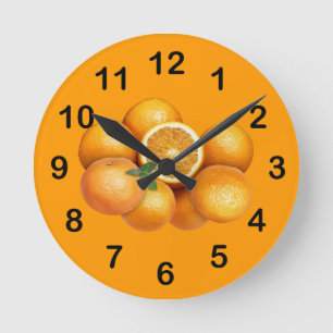 Horloge Ronde Oranges