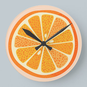 Horloge Ronde Oranges d'agrumes