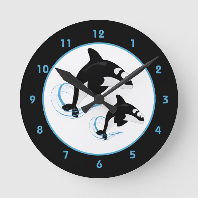 Horloge Ronde Orca Killer Whale (Recto)