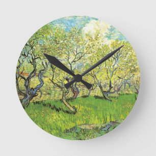 Horloge Ronde Orchard à Blossom par Vincent van Gogh