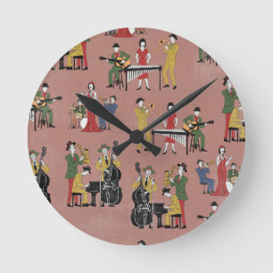 Horloge Ronde Orchestre de Jazz Vintage