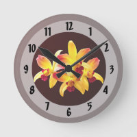 Orchidées jaunes et marrons Brassolaeliocattleya
