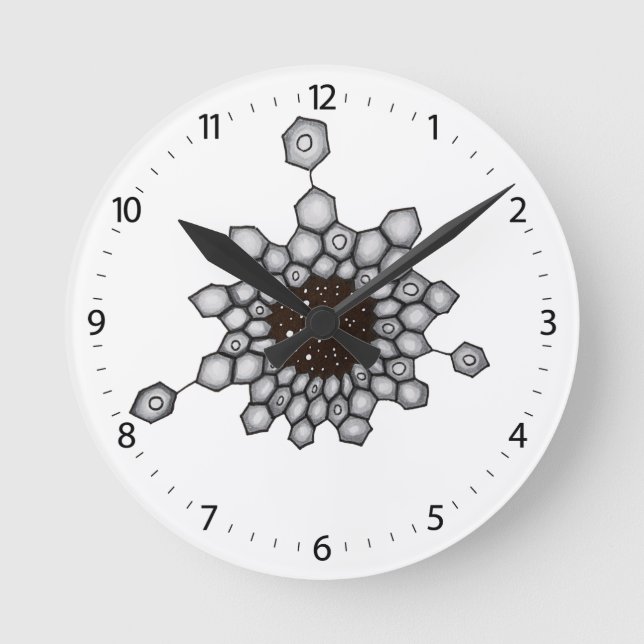Horloge Ronde Organic Chemistry Aromatique Structure Space Stars (Recto)
