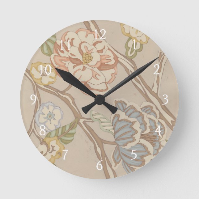 Horloge Ronde Organza Chintz Floral Design (Recto)