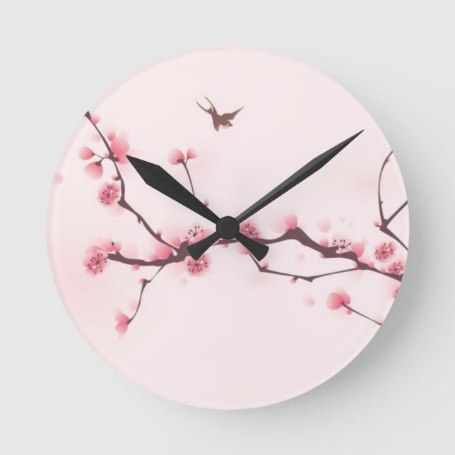 Horloge Ronde Oriental painting, cherry blossom (Recto)
