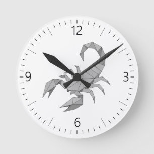 Horloge Ronde origami scorpion