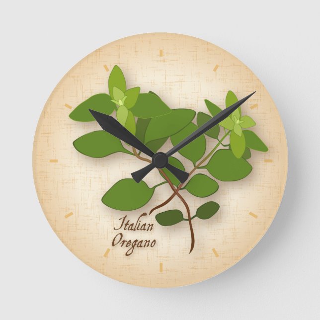 Horloge Ronde Origan Herb Clock (Recto)
