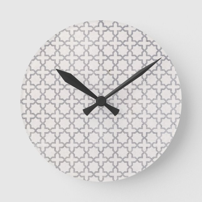 Horloge Ronde Ornement arabesque élégant (Recto)