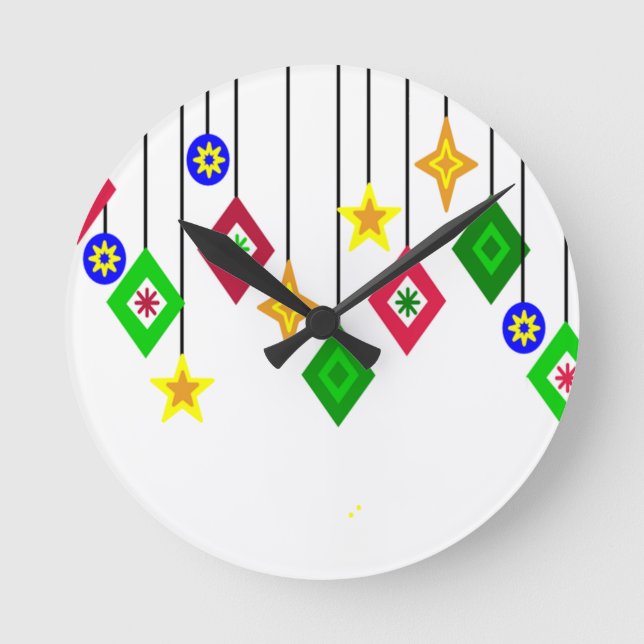 Horloge Ronde Ornements de Noël  (Recto)