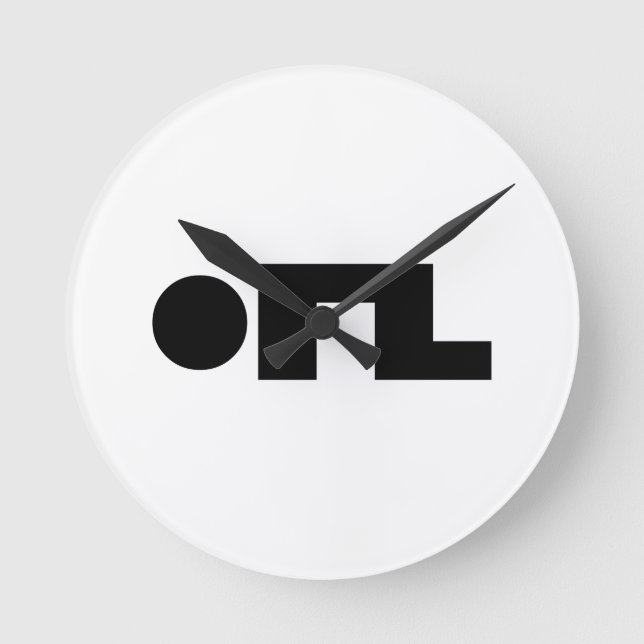 Horloge Ronde ORZ Emoticon Kaomoji Emoji (Recto)