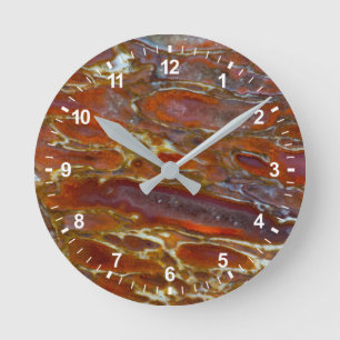 Horloge Ronde Os Pétrifié de Dinosaure
