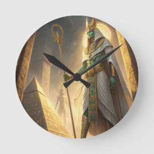 Horloge Ronde Osiris Seigneur de l'Éternité Dieu égyptien de la