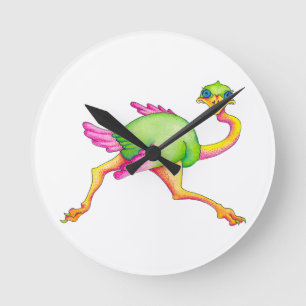 Horloge Ronde Ostrich rare