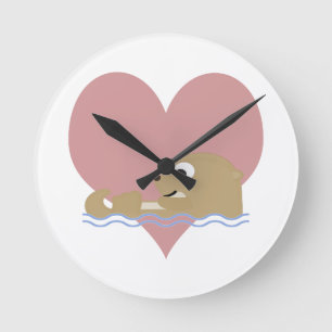 Horloge Ronde Otter Love