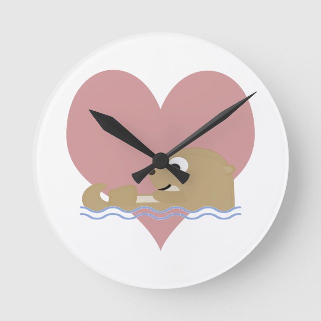 Horloge Ronde Otter Love (Recto)