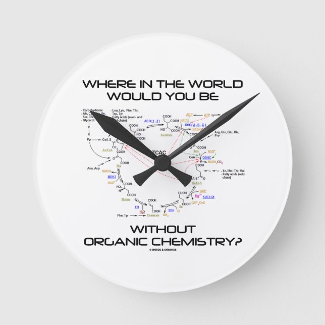 Horloge Ronde Où Dans Le Monde Seriez-Vous Chimie Biologique ? (Recto)